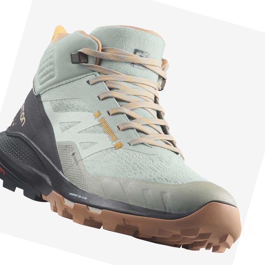 Salomon WoOUTPULSE MID GORE-TEX Túracipő Női Menta | HU 2839AHK